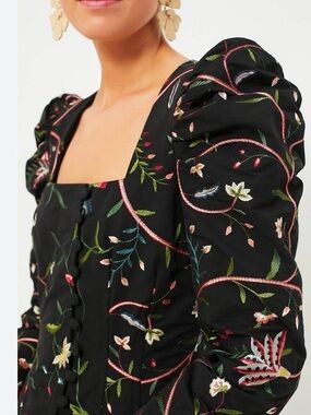 Tuckernuck Calla Dress. medium square neck embroidered